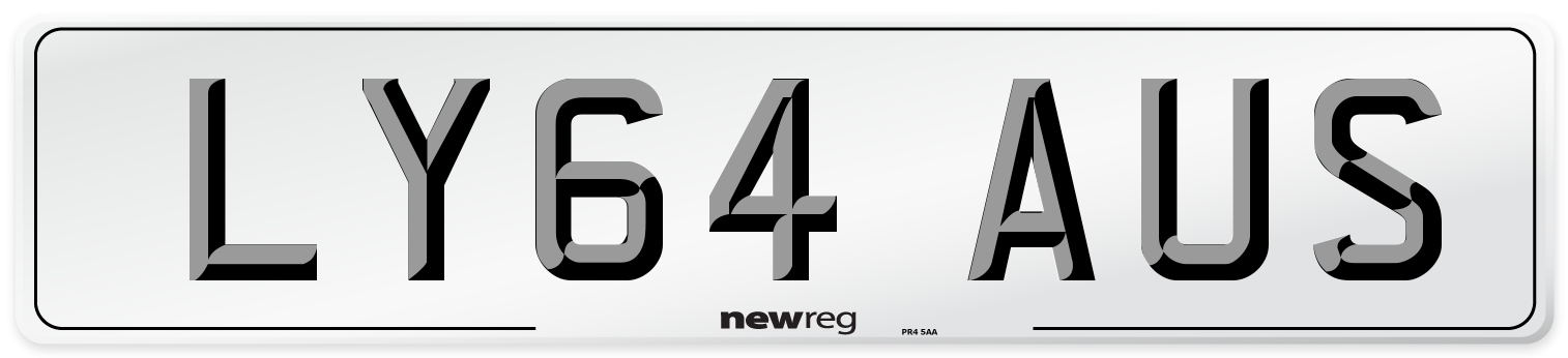 LY64 AUS Number Plate from New Reg
